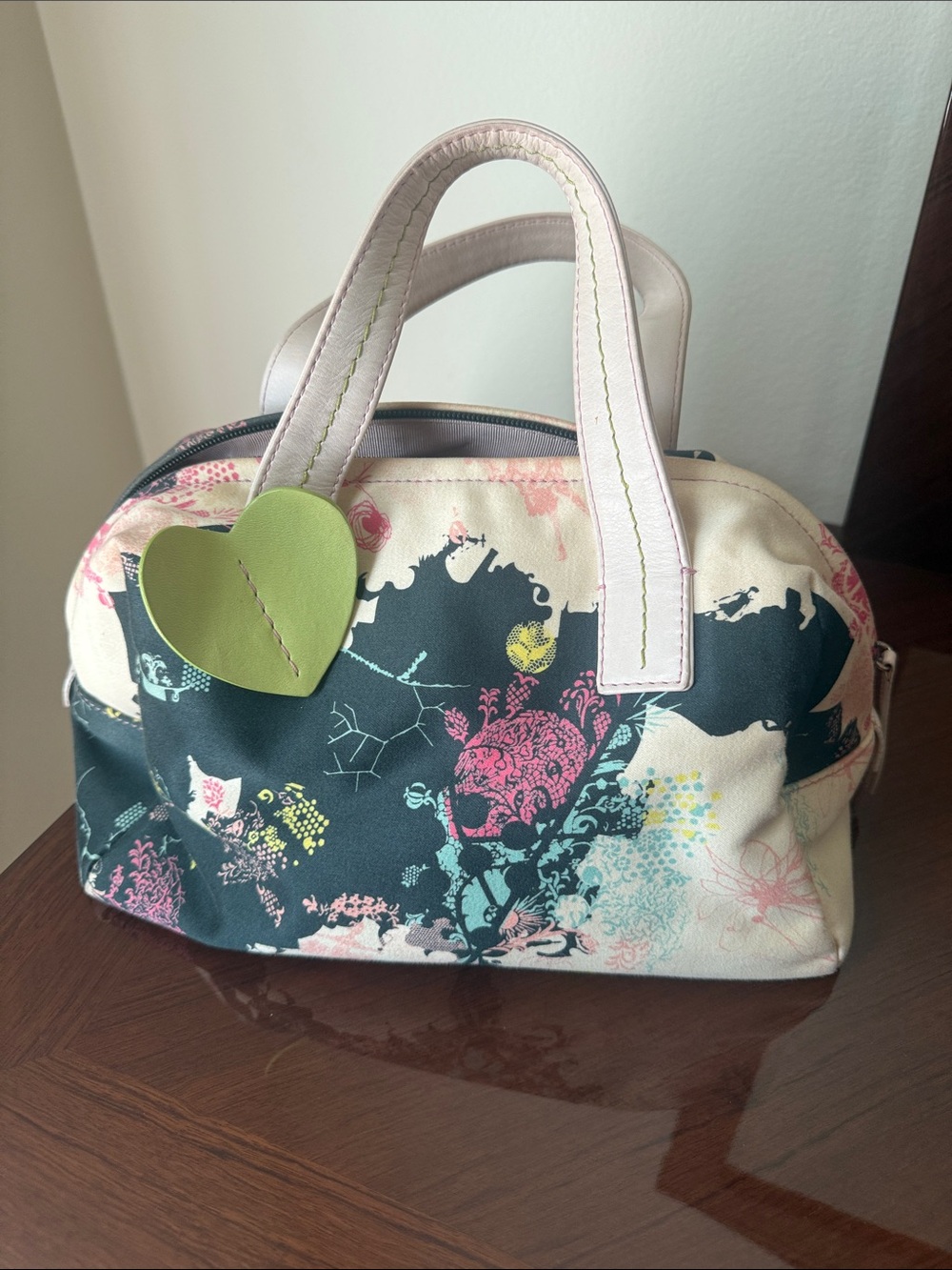 Christian Lacroix Floral Dome Cosmetic Case in Black, Cream & Pink